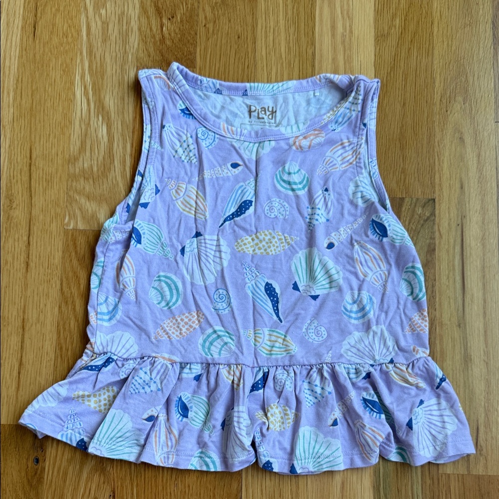 Little Sleepies Play Kids Seashell Print Tank Top - Purple